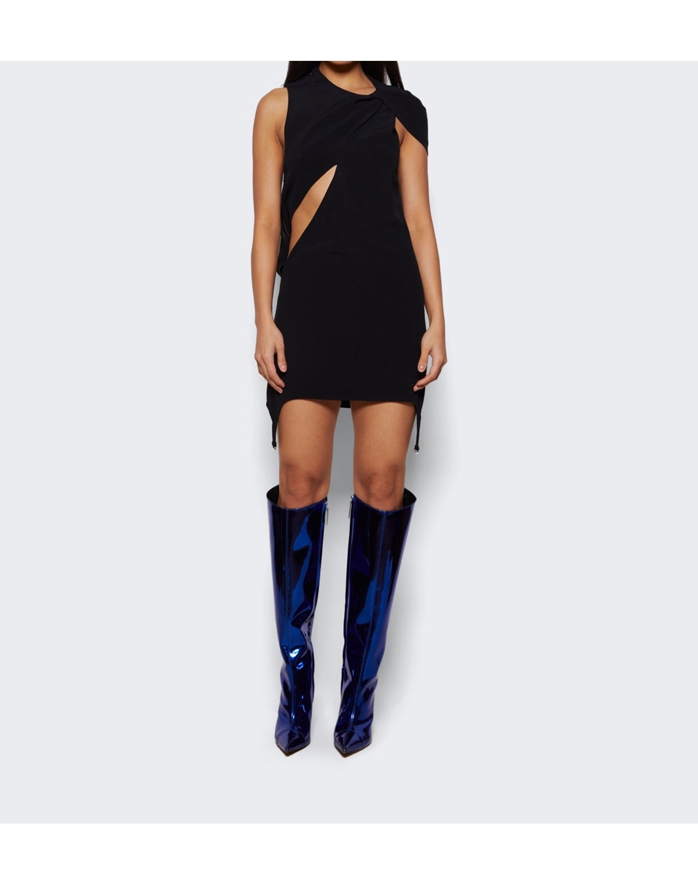 Courrèges | Women | Heritage Crepe Twist Dress | Black