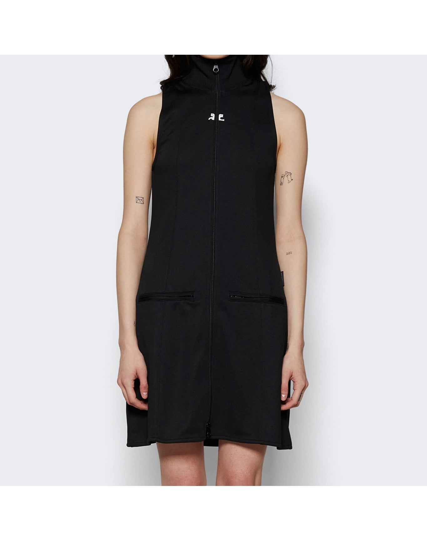 Courrèges | Women | Interlock Tracksuit Mini Dress | Black