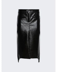 Courrèges | Women | Long Suspender Skirt Vinyl | Black
