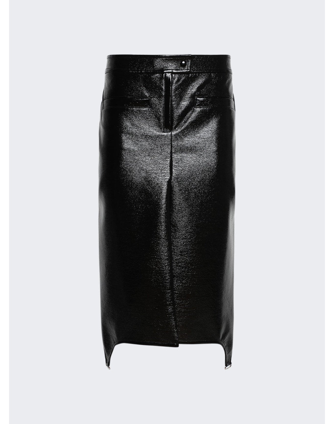 Courrèges | Women | Long Suspender Skirt Vinyl | Black