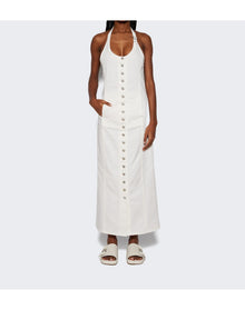 Courrèges | Women | Multiflex White Denim Long Dress | White