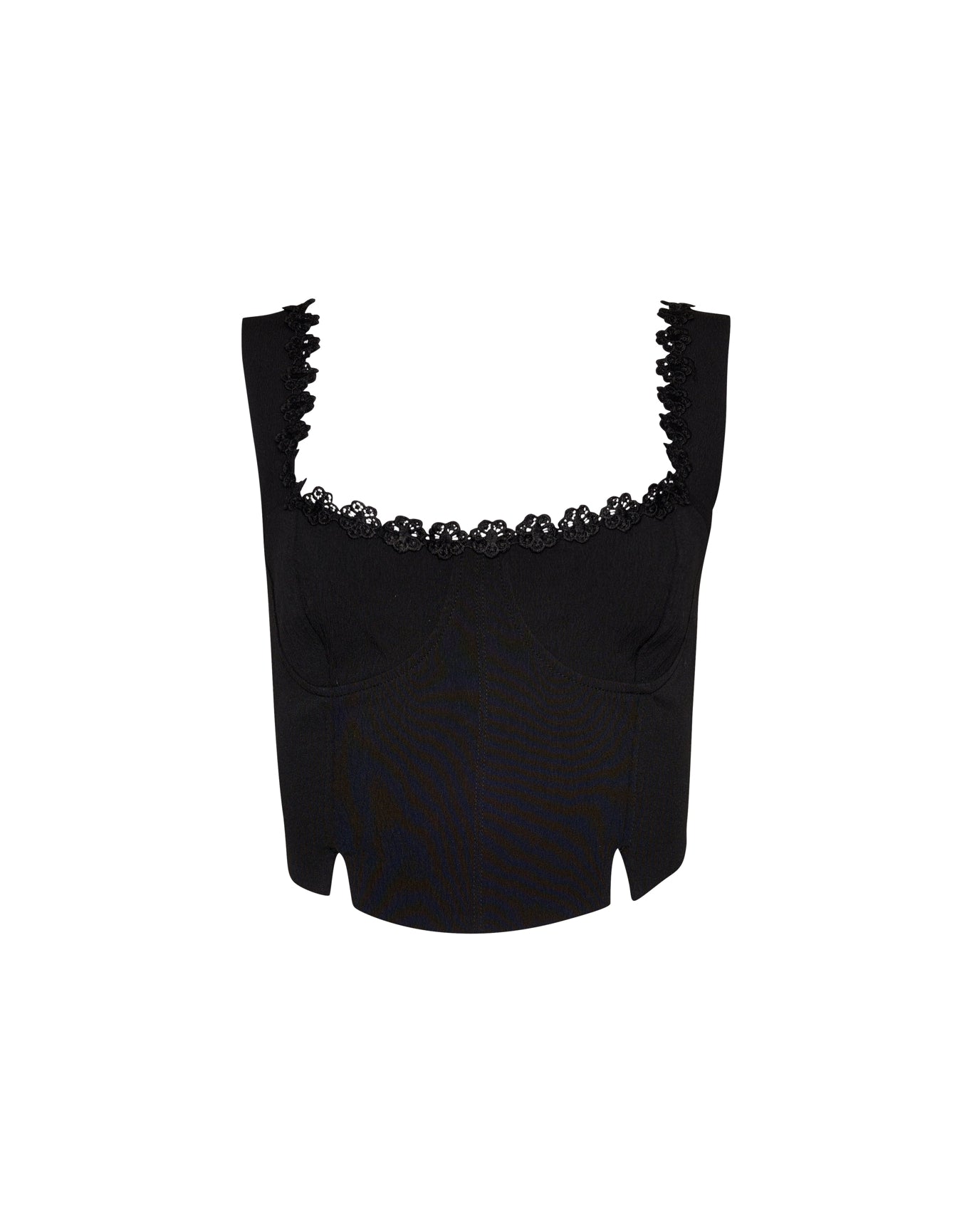 Crepe Bustier Top | Black