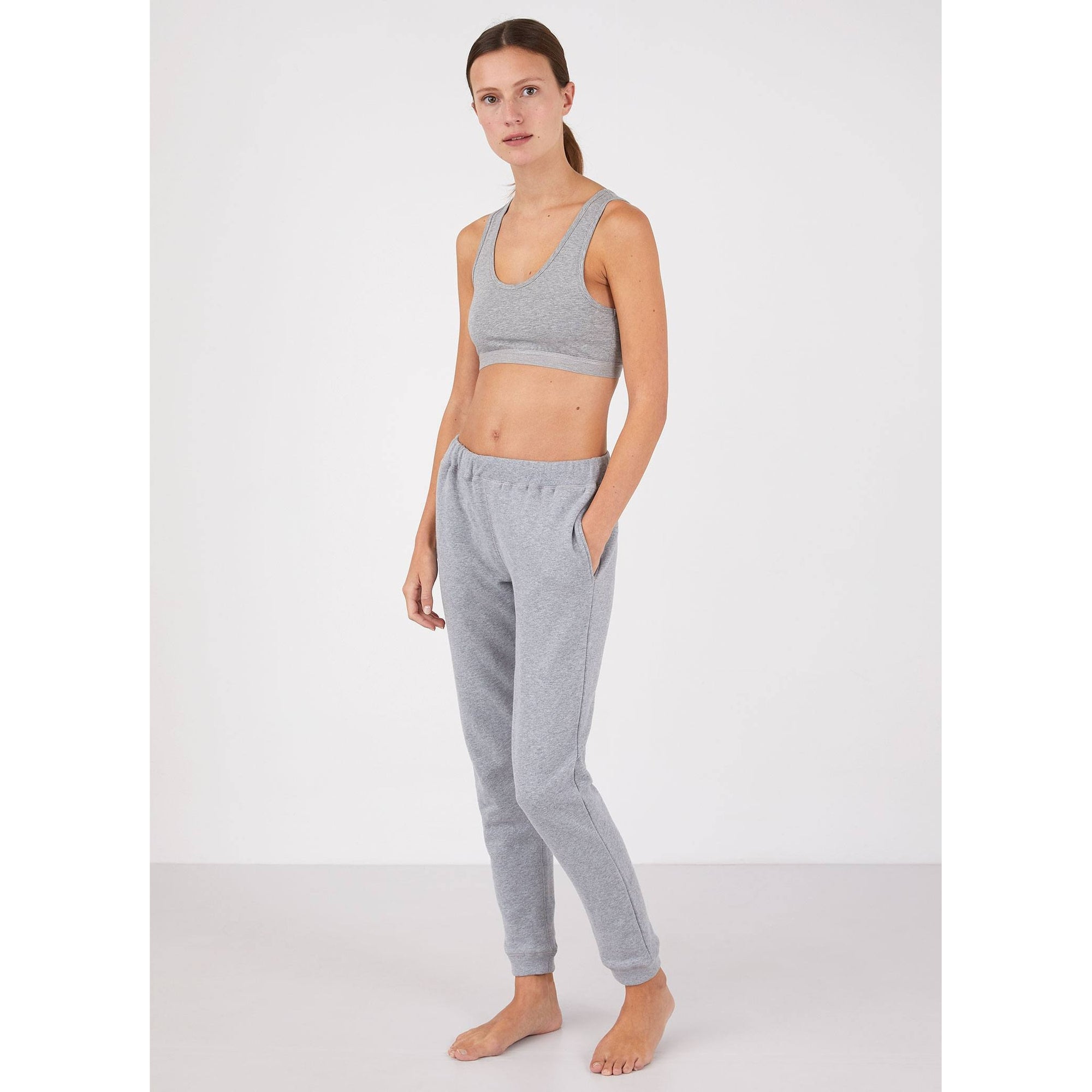 Crop Top | Women | Grey Marl