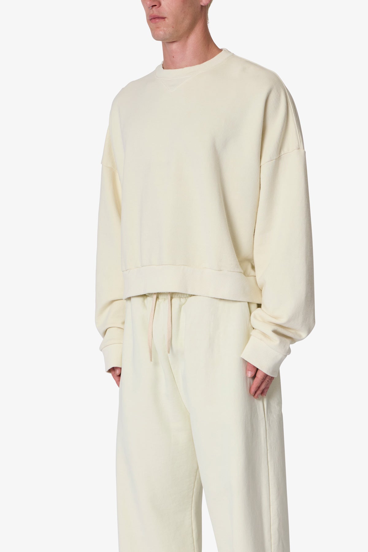 Cropped Crewneck | Off White
