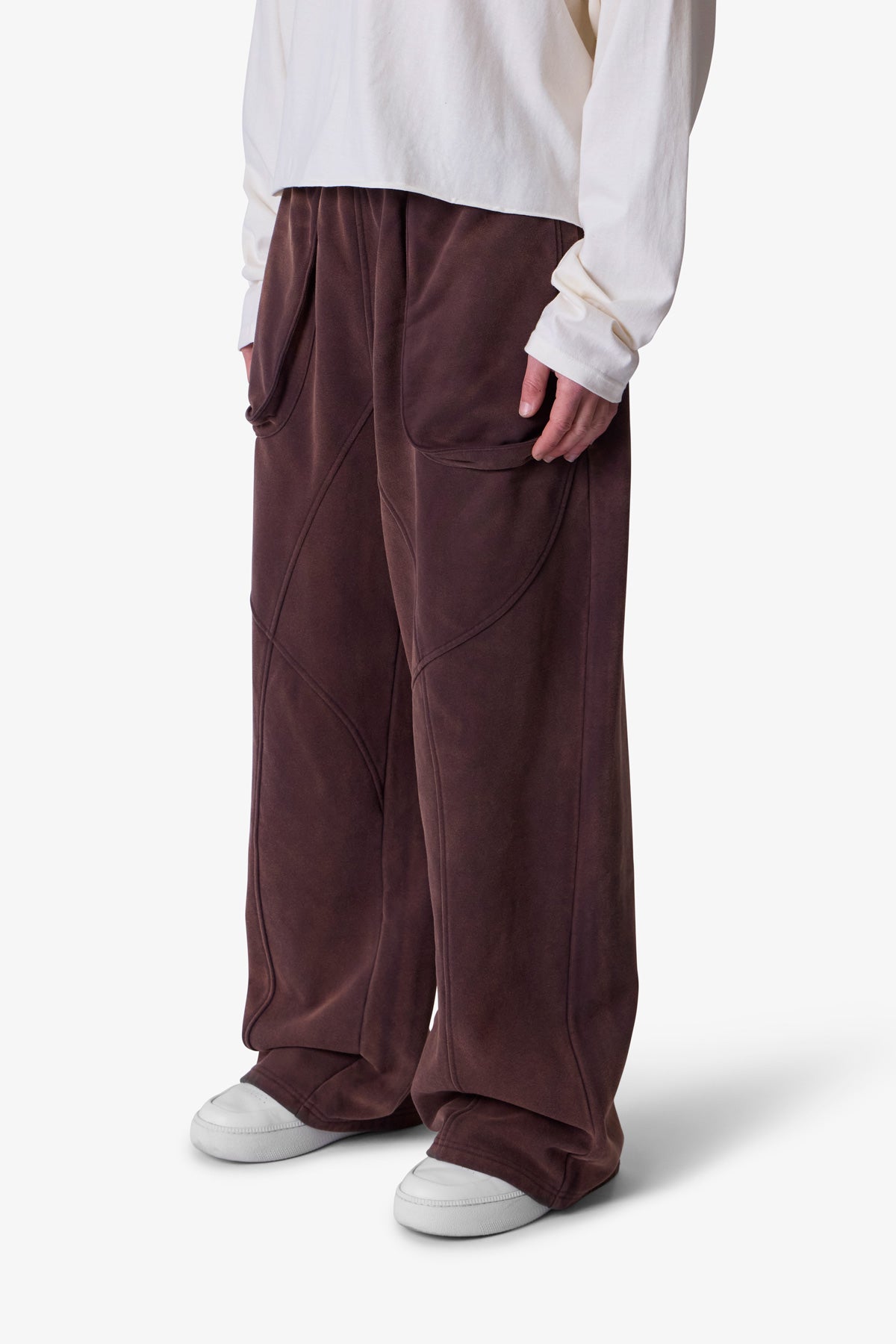 Cross Seamed Sweatpants | Washed Brown