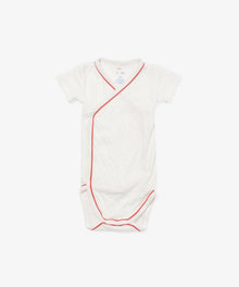 Kids Unisex | Crossbody Short Sleeve One-piece | White/Red