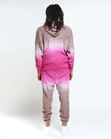 Crossover Netting Sweater Dip Dye Hoodie-Mens-Twenty