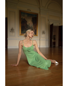 Crystal Slip Dress | Green