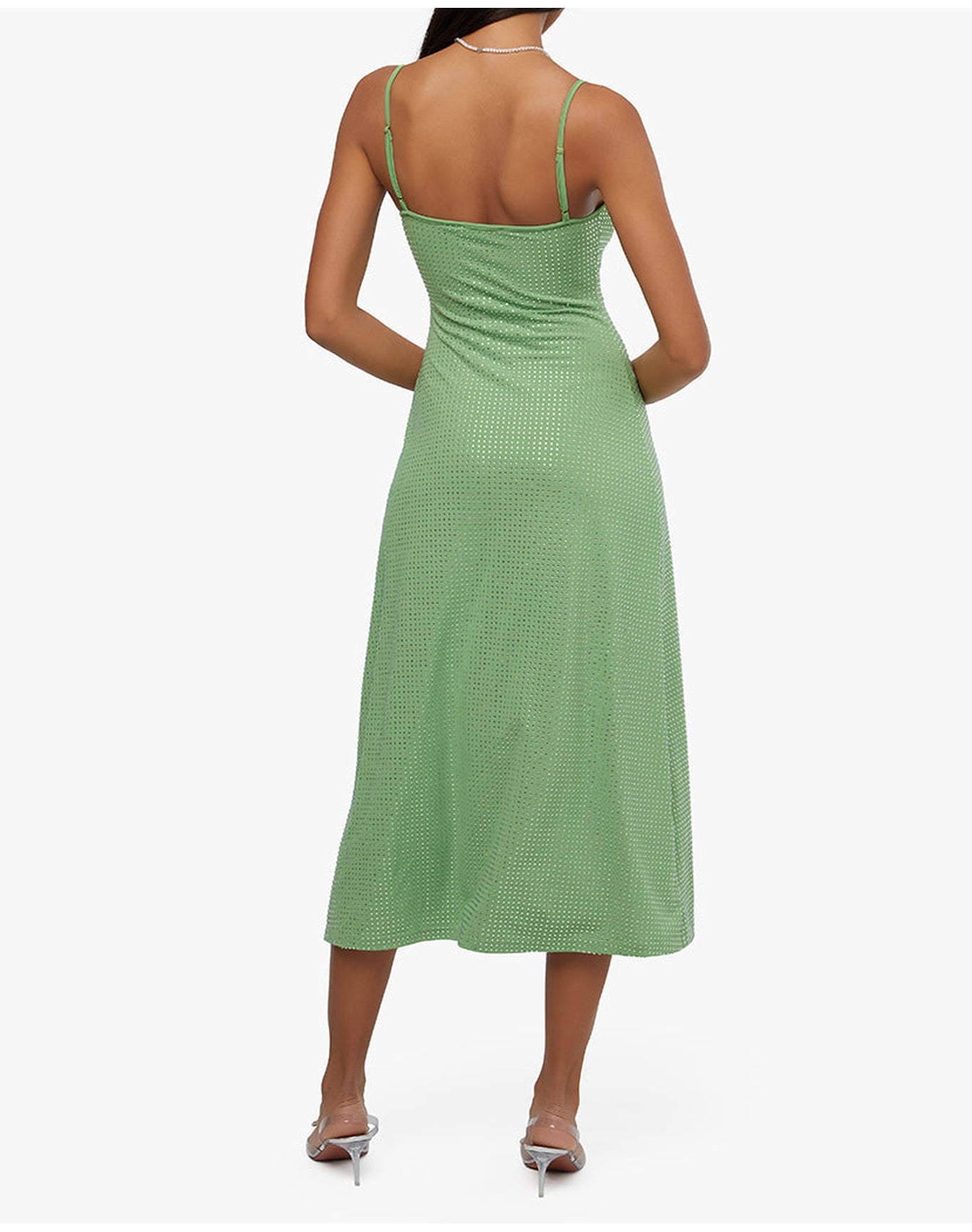 Crystal Slip Dress | Green