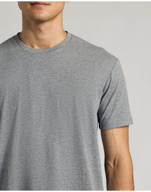 Curved Hem Classic Crew Neck | Heather Gray