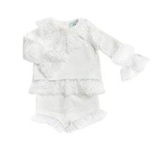 Emma White Cotton and Lace Top and Shorts Set | White