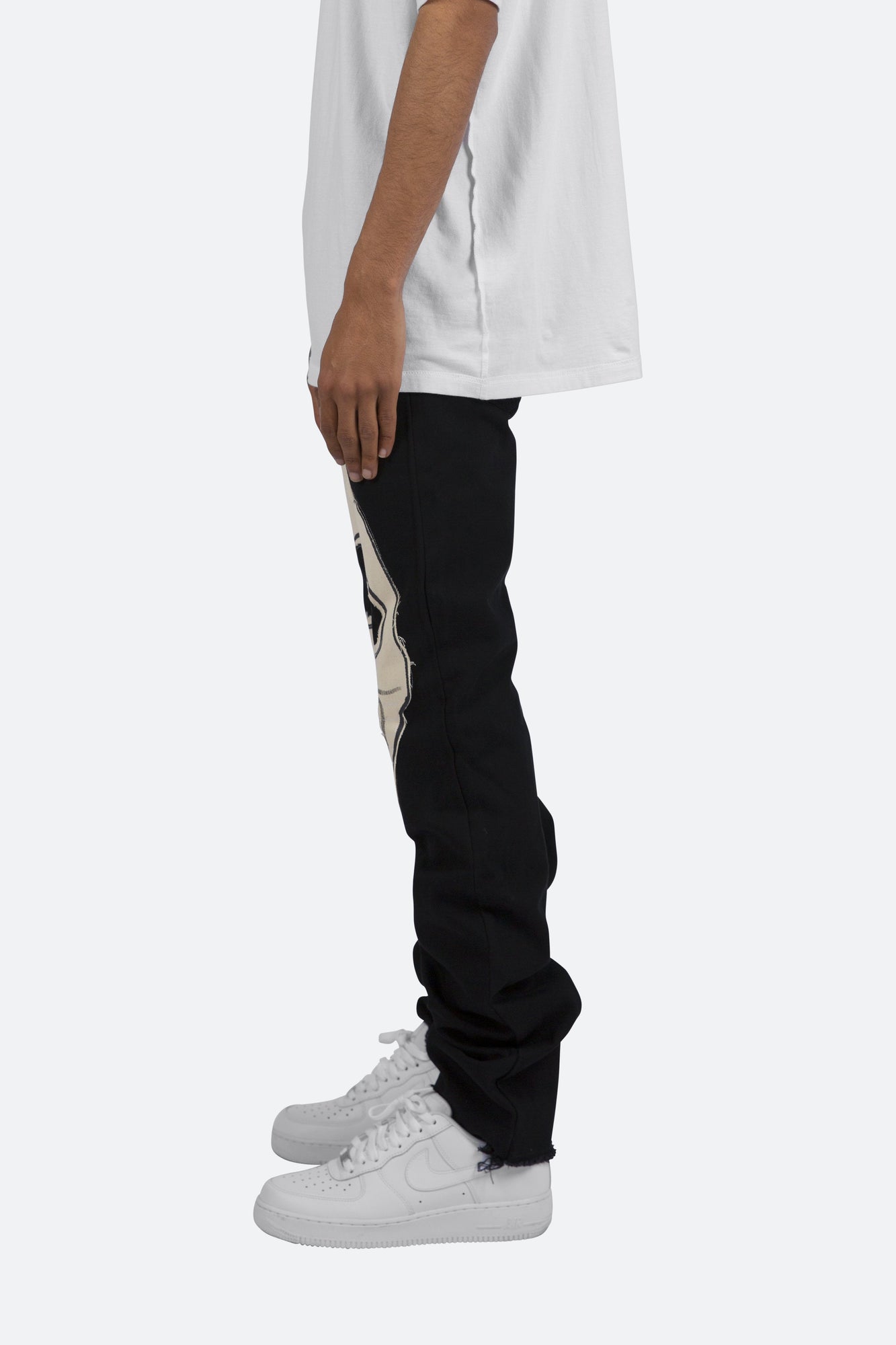 D181 Straight Denim | Black x White