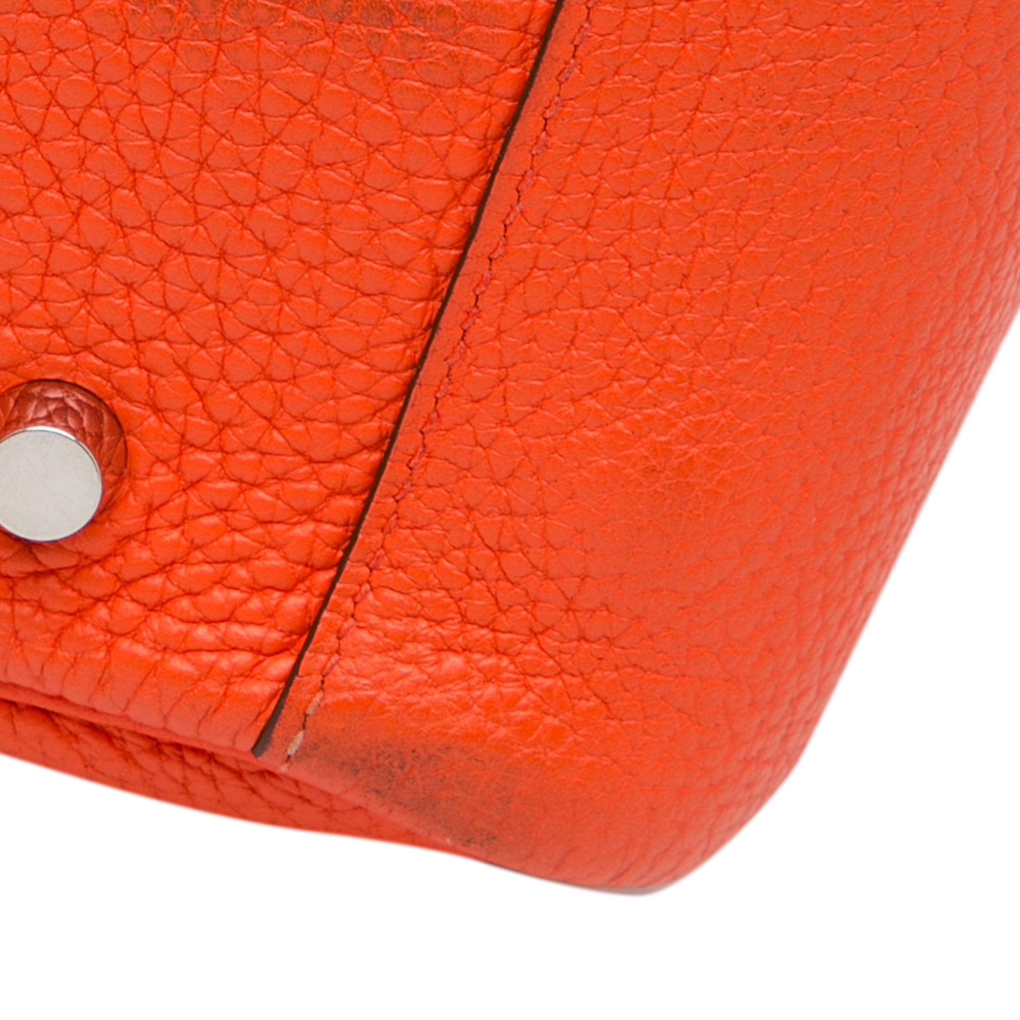 Hermes | Pre-Owned Clemence Lindy 34 | Orange