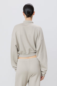CROPPED HALF-ZIP SWEATSHIRT - ETERNE