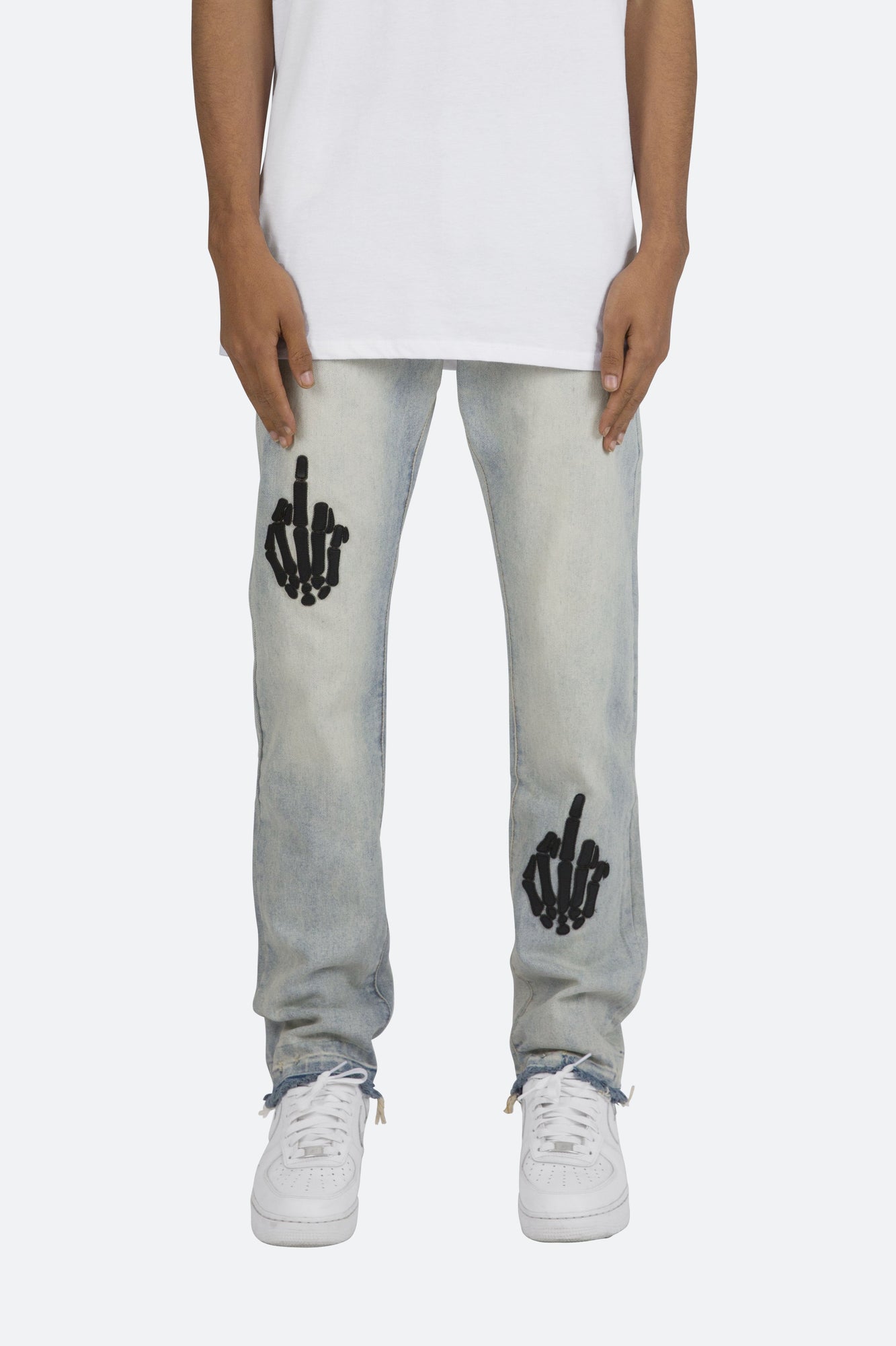 D272 Skeleton Straight Denim | Blue x Black