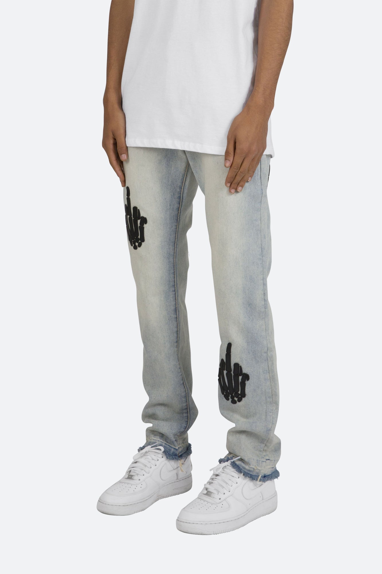 D272 Skeleton Straight Denim | Blue x Black