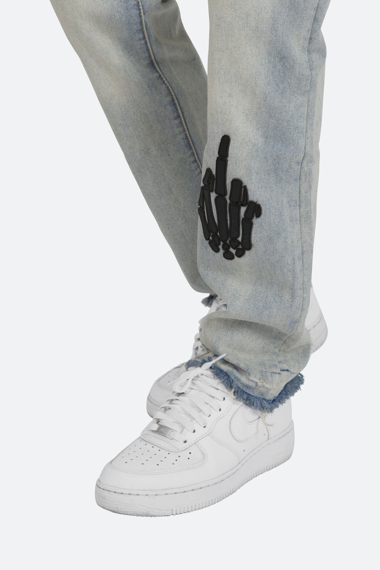 D272 Skeleton Straight Denim | Blue x Black