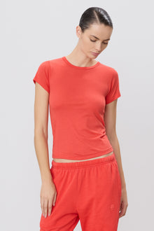 FITTED CREWNECK SHORT SLEEVE T-SHIRT - ETERNE