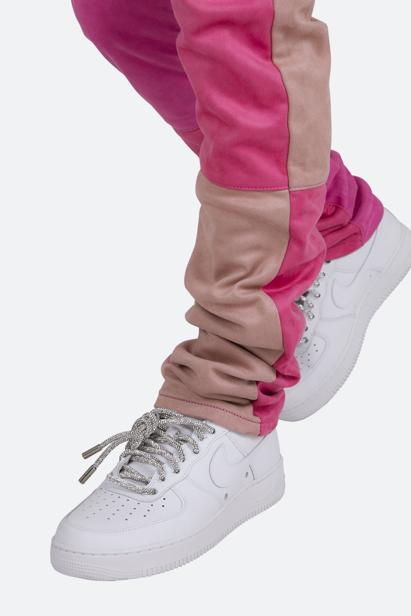 D354 Patchwork Straight Denim | Pink