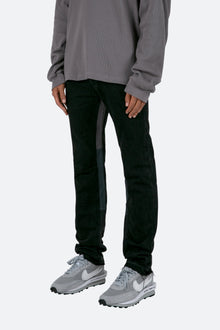 D486 Paneled Straight Denim | Black