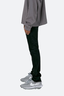 D486 Paneled Straight Denim | Black