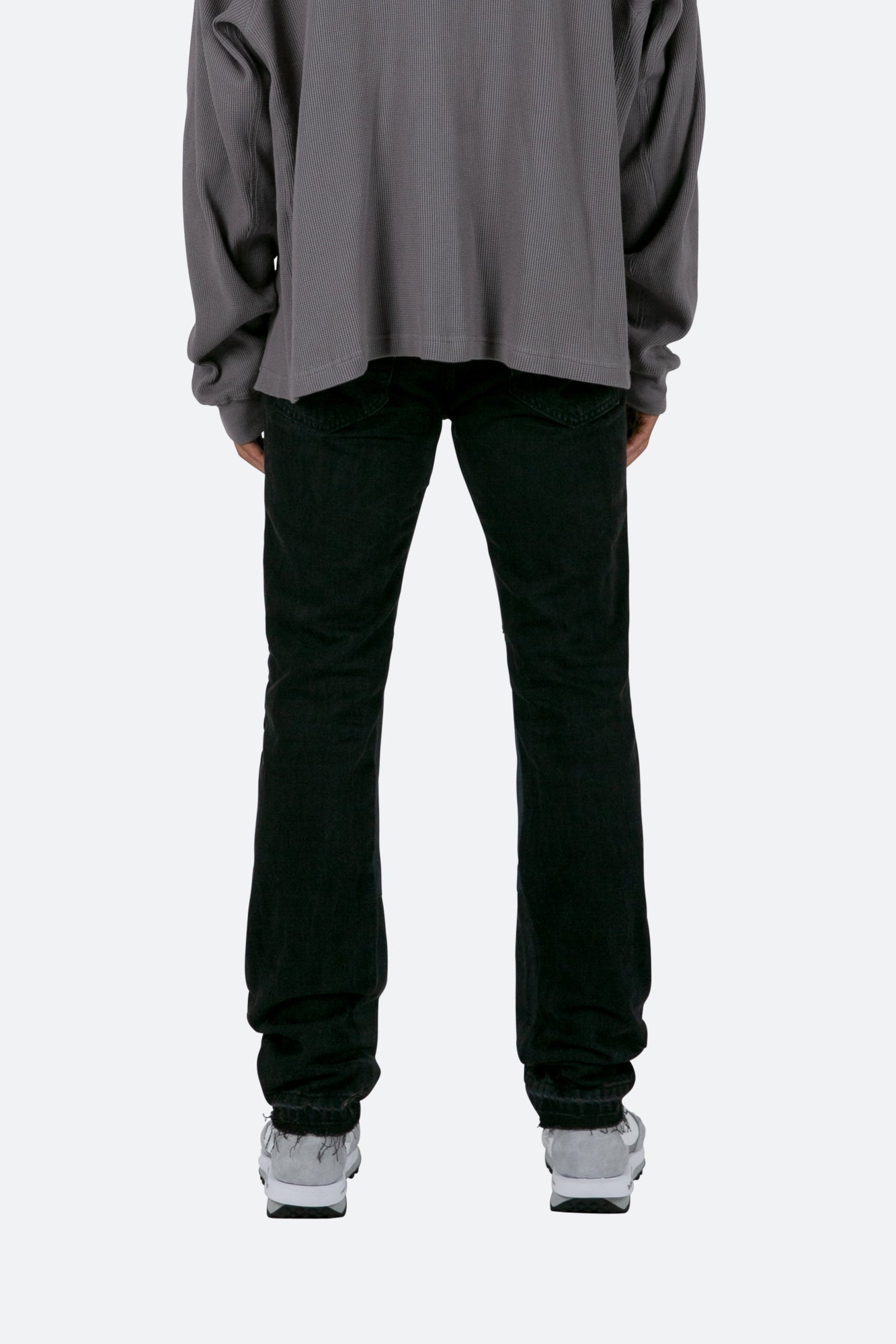 D486 Paneled Straight Denim | Black
