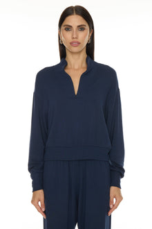 Splits59 | Birdie Fleece 1/2 Zip | Indigo