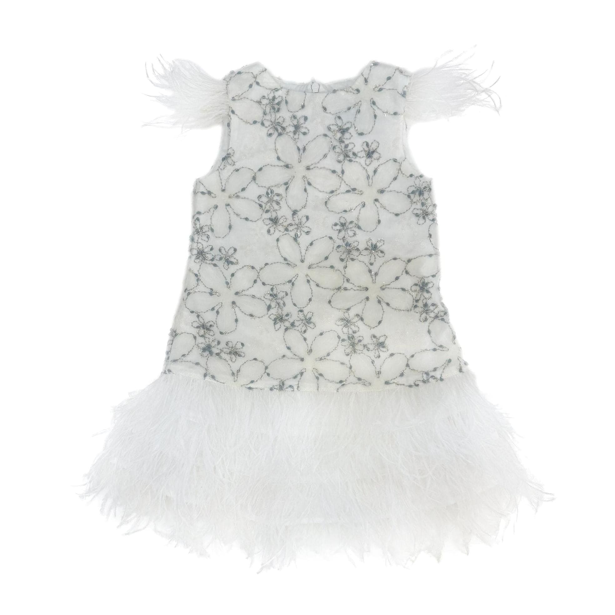 Baby Girls | Olivia Feather Dress | White