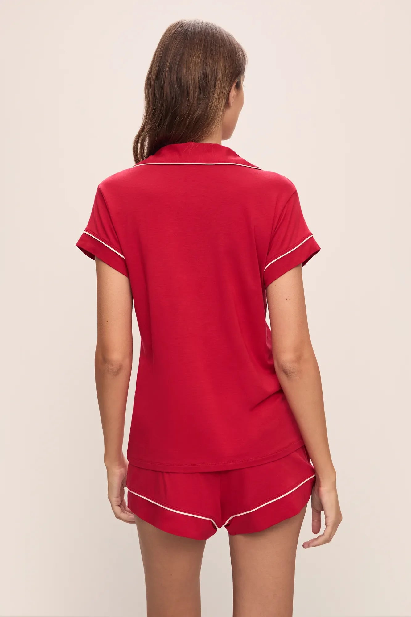 Gisele TENCEL™ Modal Shortie Short PJ Set-WHOLESALE EXCL | Haute Red/Ivory