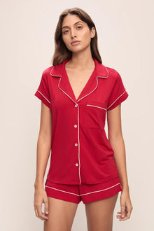 Gisele TENCEL™ Modal Shortie Short PJ Set-WHOLESALE EXCL | Haute Red/Ivory