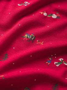 Gisele Printed TENCEL™ Modal Crewneck PJ Set | Winter Wonderland Haute Red/Ivory