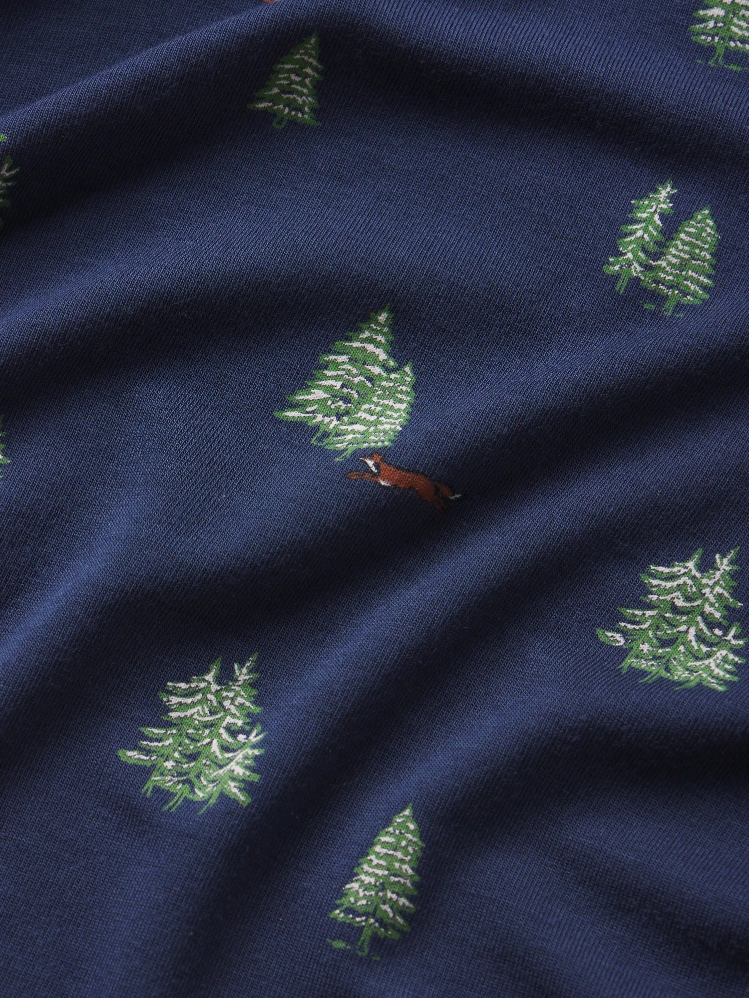 Gisele Printed TENCEL™ Modal Relaxed Short PJ Set | Woodland Pine Navy/Ivory