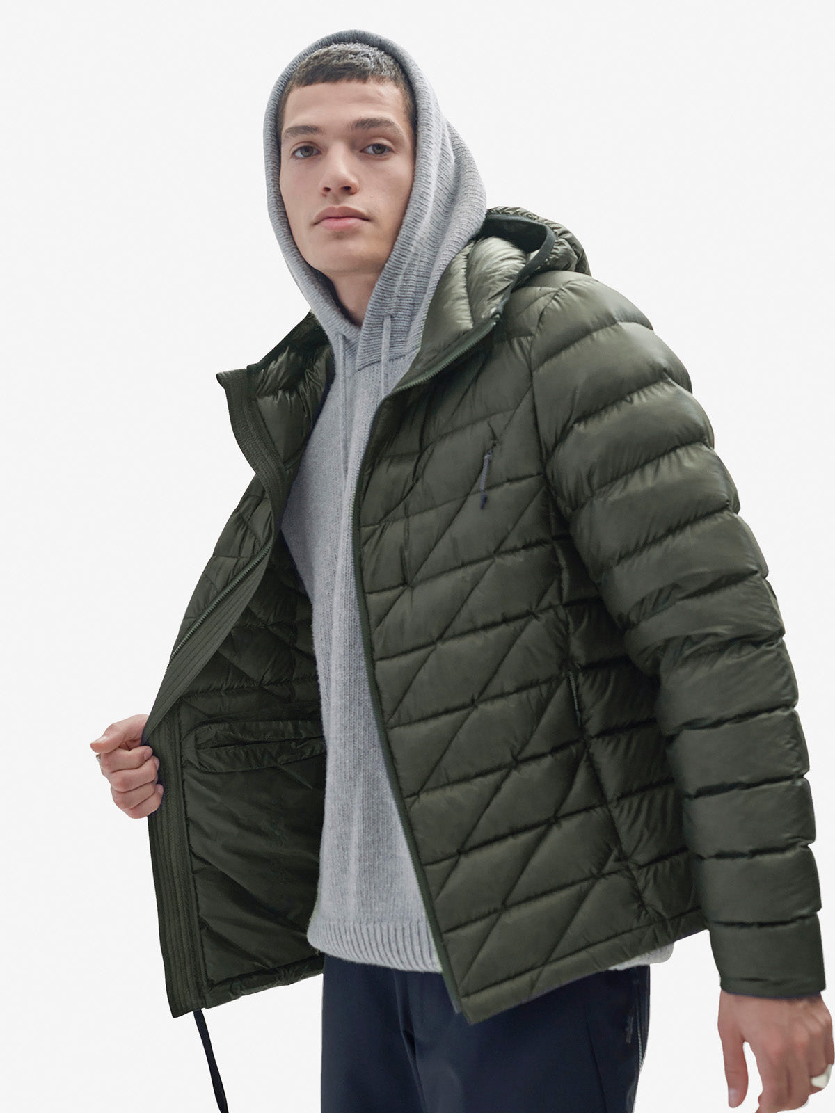 Mens | Packable Down Jacket | Stone Green