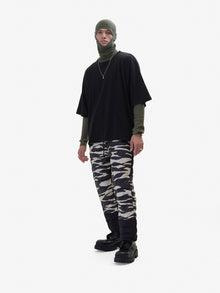 Man HYBRID DOWN SWEATPANT - Zebra - front
