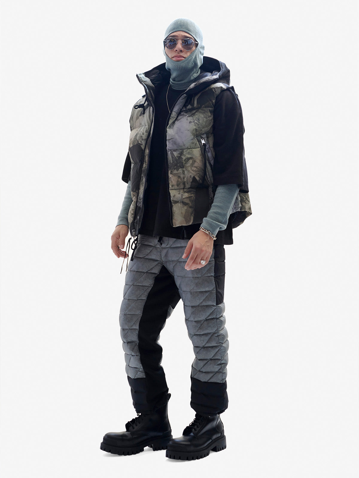 Man HOODED DOWN VEST - Rekall Tie