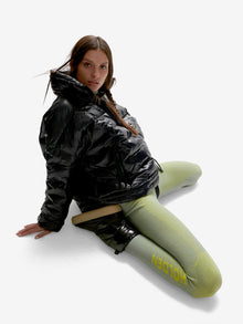 Woman DOWN HALF ZIP - Black