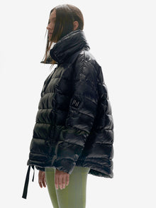 Woman DOWN HALF ZIP - Black - left side