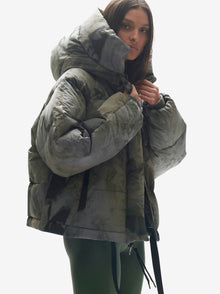 Woman SHORT DOWN PUFFER - Rekall Tie - side