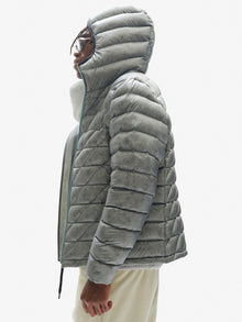 Man PACKABLE DOWN JACKET - Slate Gray - side