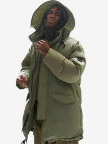 Man LONG DOWN PUFFER - Stone Green 