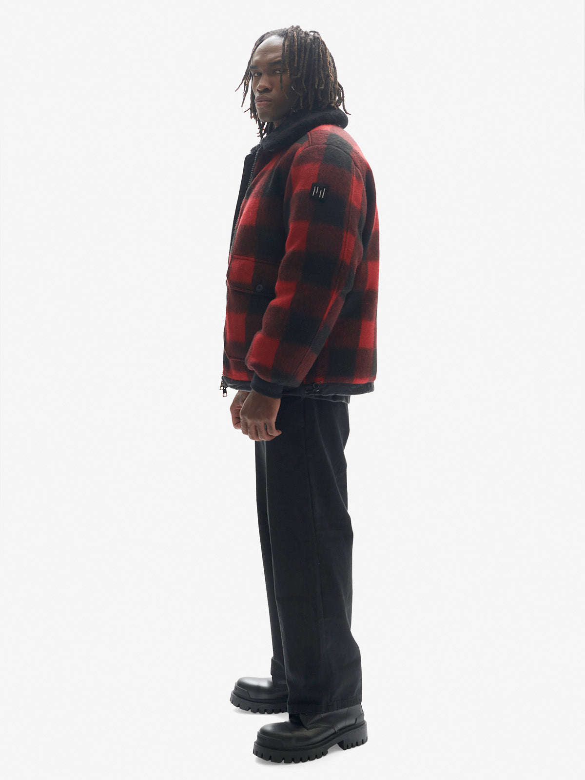 Mens | Down Field Jacket | Black Plaid