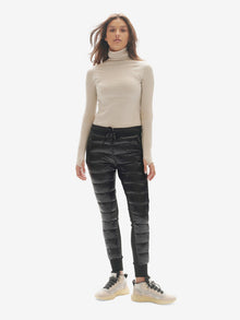 Woman HYBRID DOWN JOGGER - Black - front