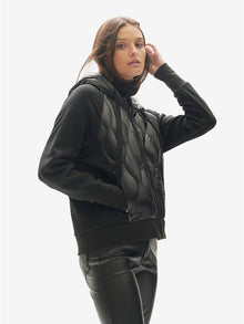 Womens | Down Zip Hoodie | Black