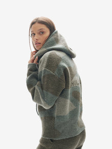 CHALET HOODIE - Green Camo - side - hood down