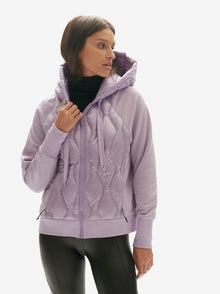 Woman DOWN ZIP HOODIE - Lavender