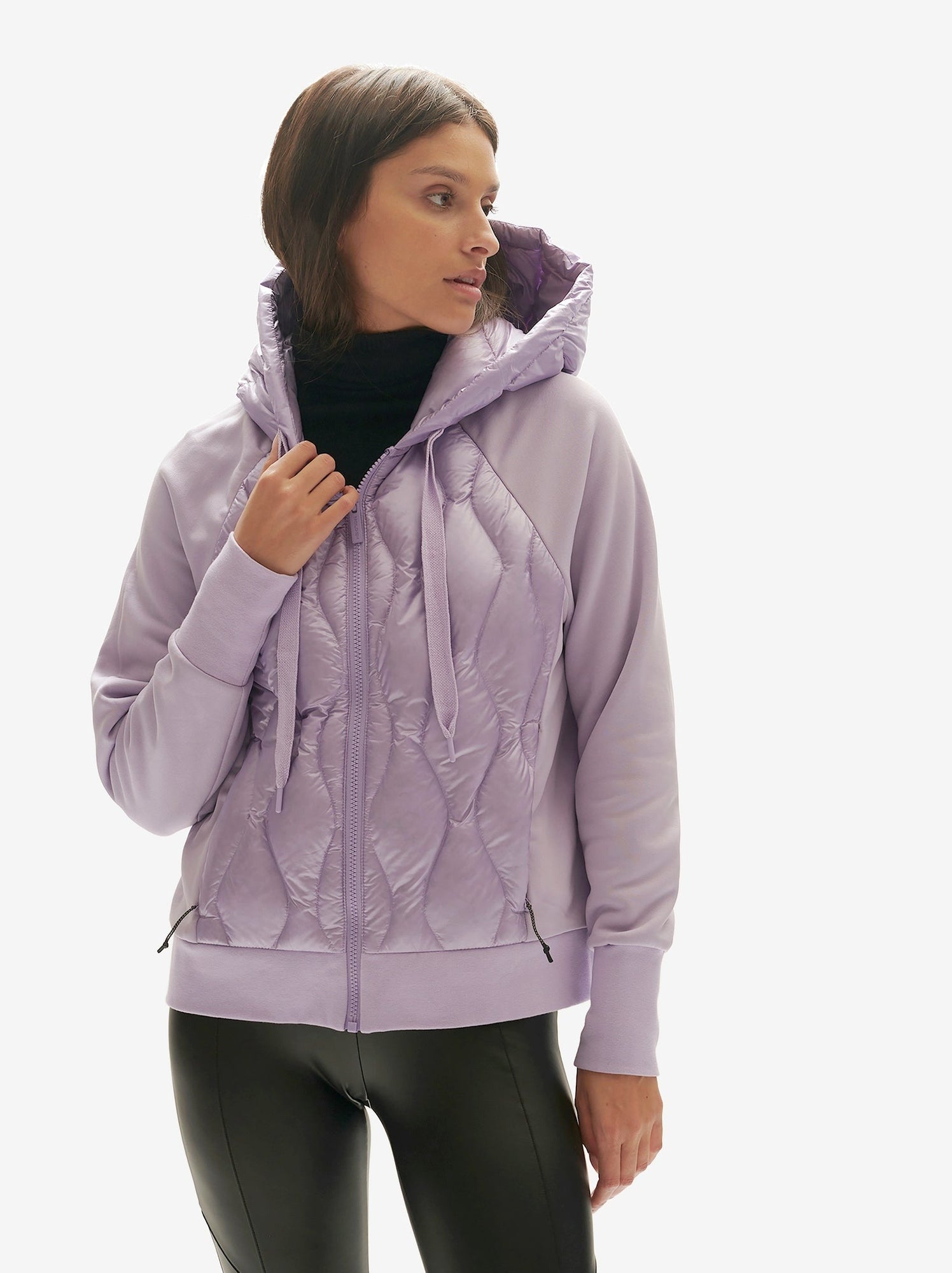 Woman DOWN ZIP HOODIE - Lavender