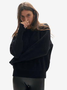 Woman WOOL ICON SWEATER - Black