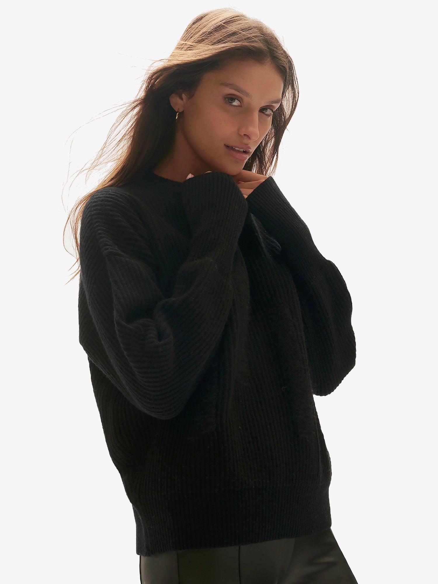 Woman WOOL ICON SWEATER - Black