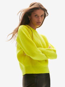 Woman WOOL ICON SWEATER - Mineral Yellow