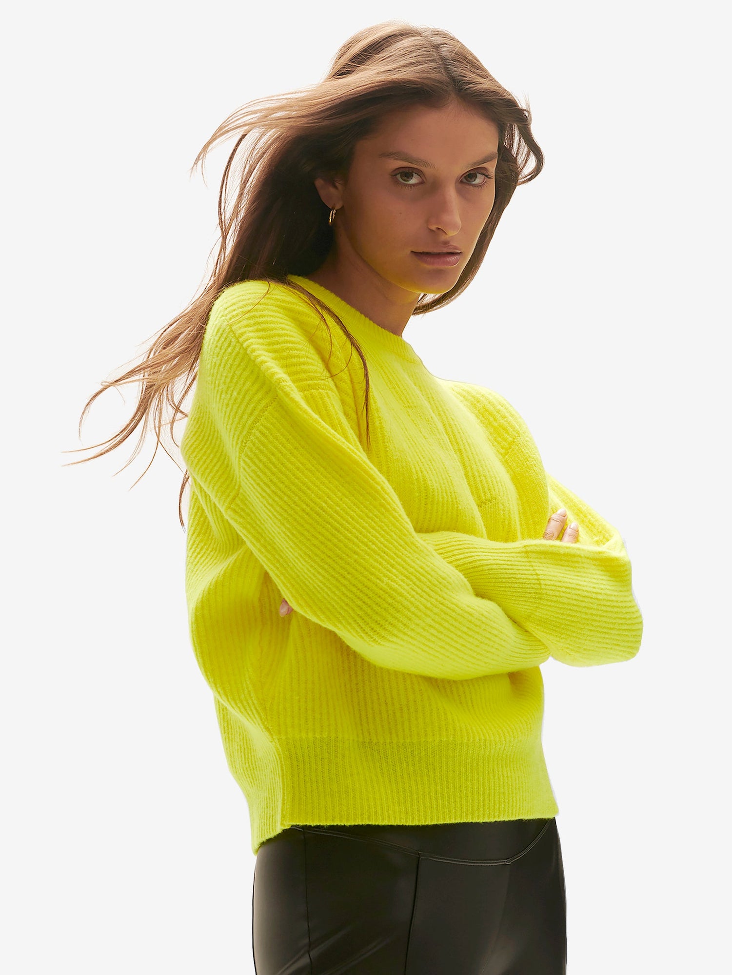 Woman WOOL ICON SWEATER - Mineral Yellow